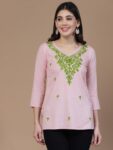 Falak Kashmiri Light Pink Kurti