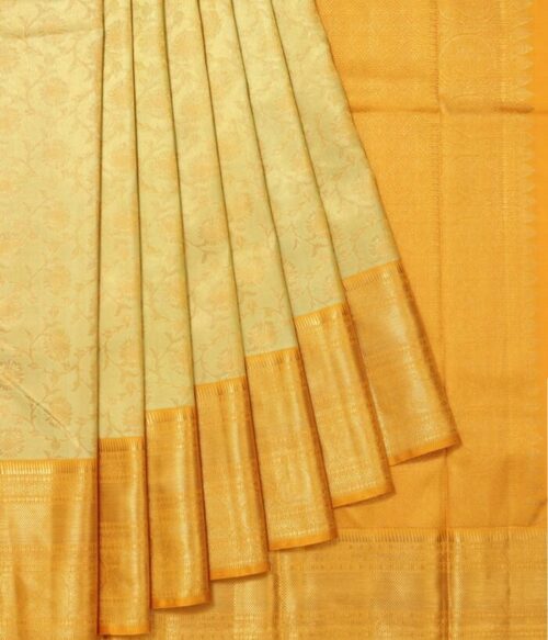 Golden Kanchipuram Tissue Silk Saree