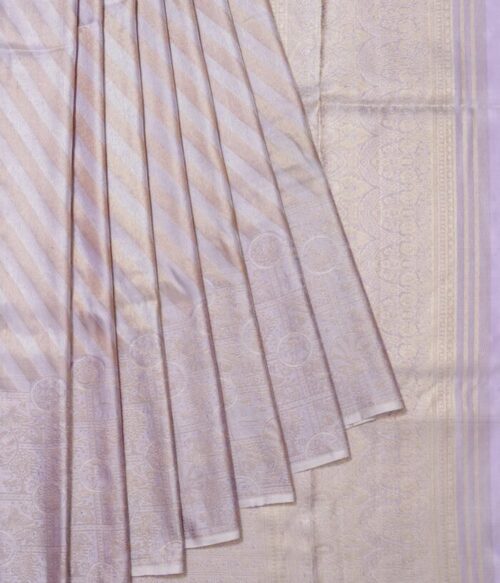 Lavender Kanchipuram Tissue Silk Saree