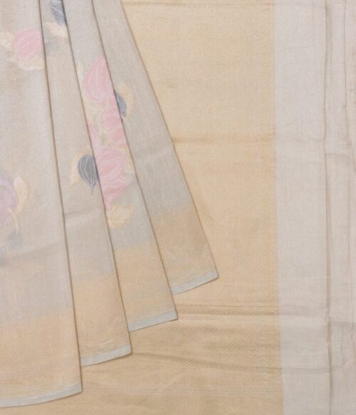 Silver Banaras Katan Tissue saree