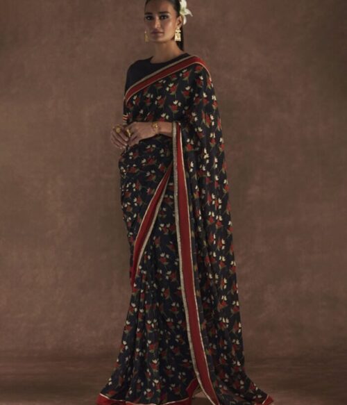 BLACK IRISBUD SAREE Saree