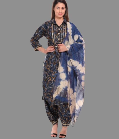 Women Floral Print Straight Kurta Suit Set