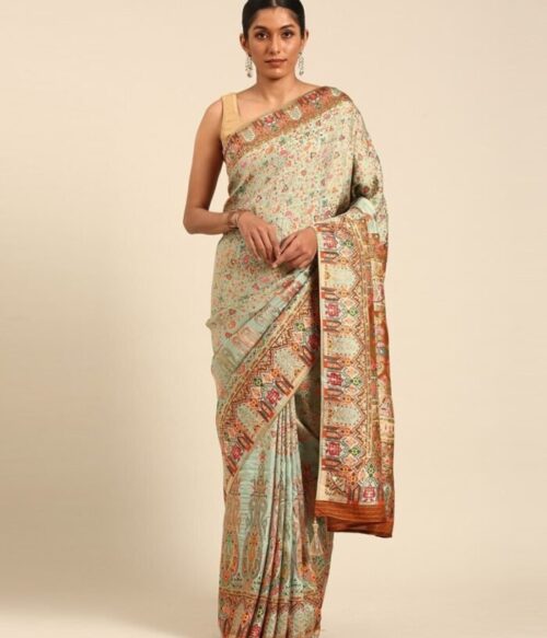 Floral Zari Woven Saree