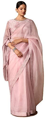 Saree Trends Women’s Faux Georgette ready to wear Frill saree with unstitched blouse
