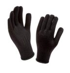 Winter Gloves Warm Woolen Mittens for Unisex (Black)-(Pack of 01)