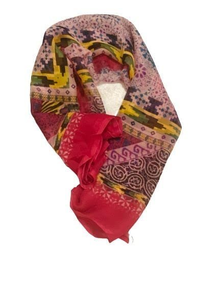 Printed Georgette Women Scarf Size 40″ 40 Multicolor