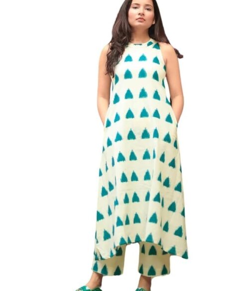 Rayon Floral Kurti Festive Regular Fit Kurta Set for Women