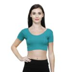 Women’s Cotton Solid 3/4 Sleeve Regular Blouse