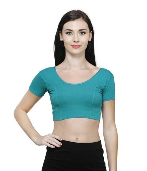 Women’s Cotton Solid 3/4 Sleeve Regular Blouse