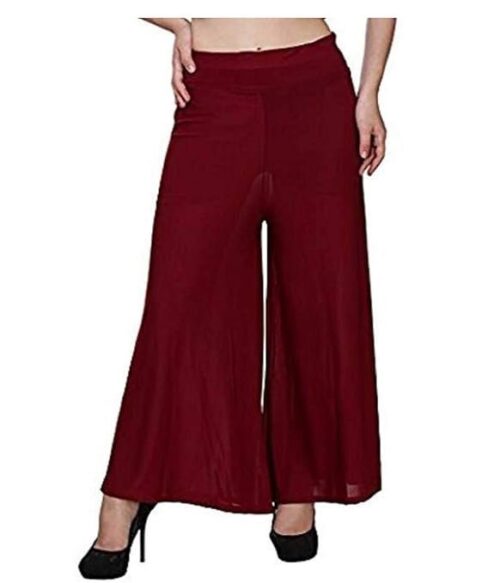 Regular Casual Plain Palazzo for Women and Girl’s (Pack of -1)