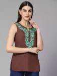 Amaira-Brown-Sleeveless-Short-Kurti1-1-700×933-1.webp