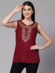 Amaira-Maroon-Sleeveless-Short-Kurti1-1-700×933-1.webp