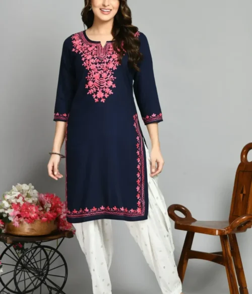 Blue Kashmiri Kurti