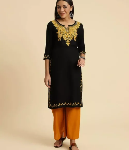 Kashmiri Black Kurti