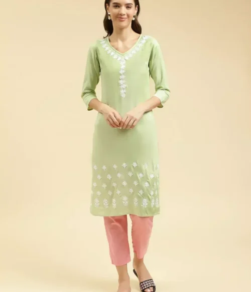 Gul Pista Green Kurti