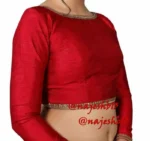 Maroon Saree Blouse with Long Sleeves ,Readymade Saree Blouse, Women’s Dupion Silk Sari Blouse, Indian Blouse