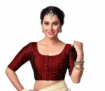 Indian Saree Blouse , Saree Blouse With elbow SLeeves, Women’s Sari Blouse, Indian Blouse, REadymade Saree Blouse