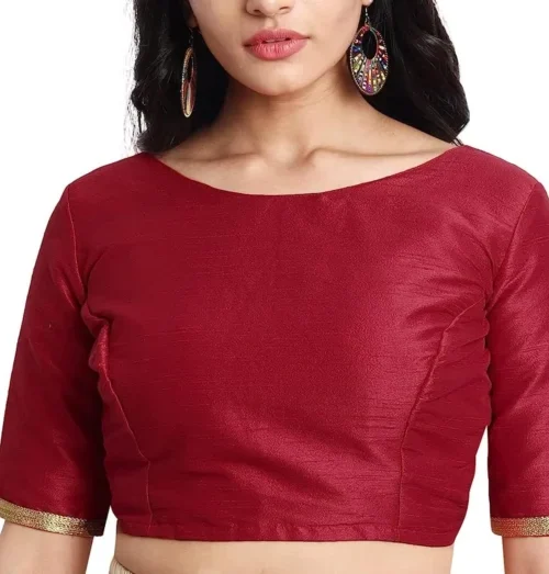 Dupion Silk Blouse, Boat Neck Saree Top, Women’s Blouse, Bollywood Choli , Skirt Tunic Top, Ethnic Wear, Saree Blouse, Bridal Partywear