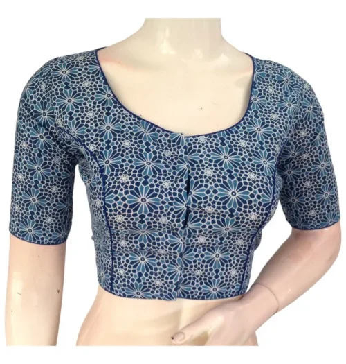 Comfortable Cotton Saree Blouses | High Neck Design | Ready-to-Wear