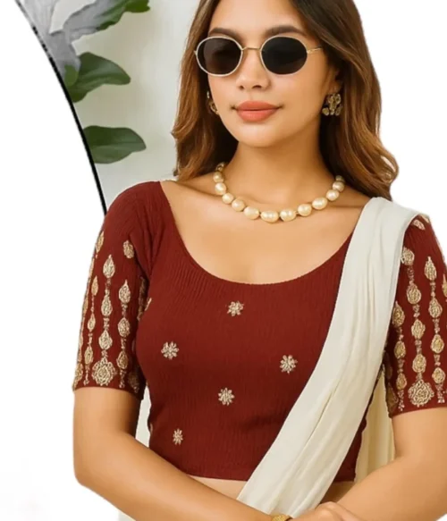 Stretchable Blouse – stretchy saree blouse crop top crop blouse choli | Ready-to-Wear